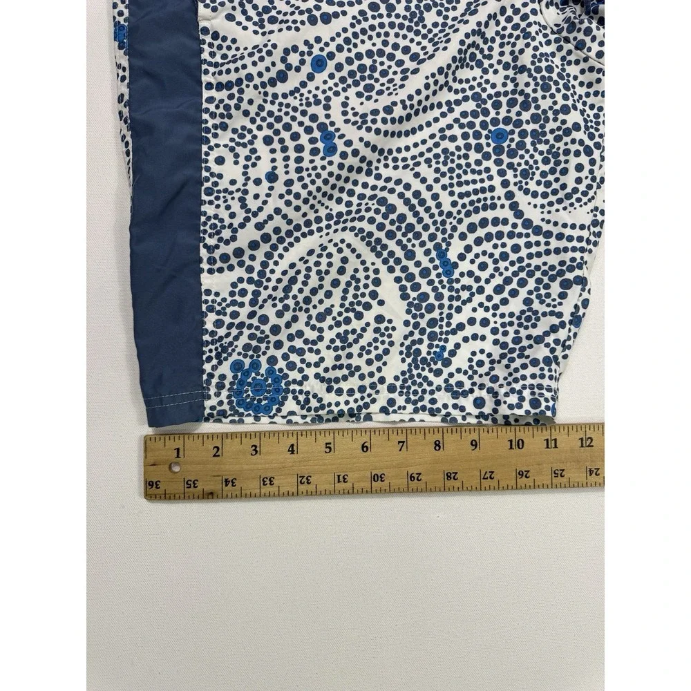 Armani Exchange Swim Trunks Mens Large Blue Geometric Board Shorts Mesh Lined AX